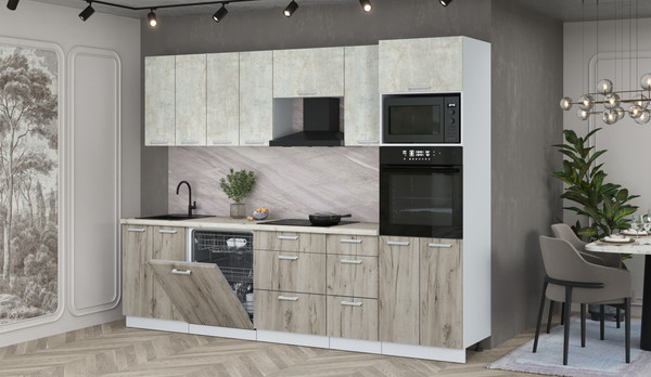 Кухонный гарнитур Интерлиния Мила Лайт 2.8-ПМ1