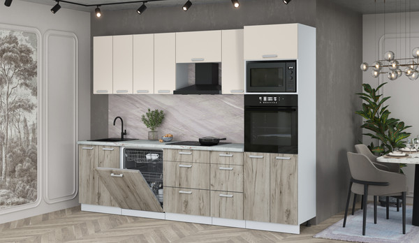 Кухонный гарнитур Интерлиния Мила Лайт 2.8-ПМ1