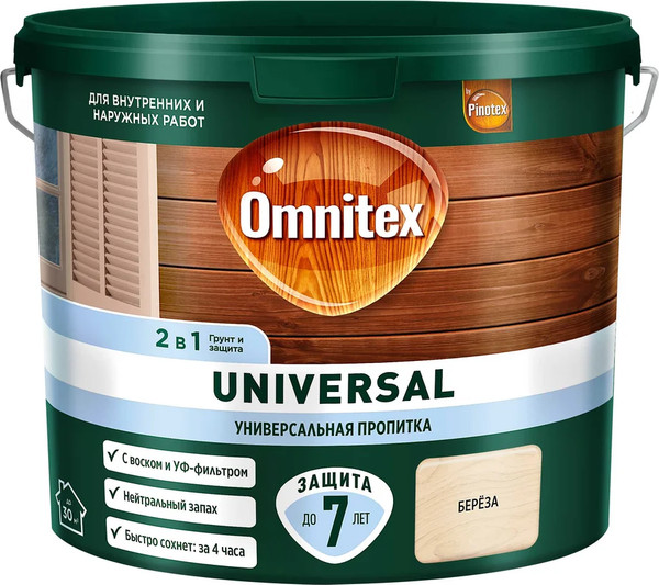 Пропитка для дерева Omnitex Universal 2в1 Береза - фото