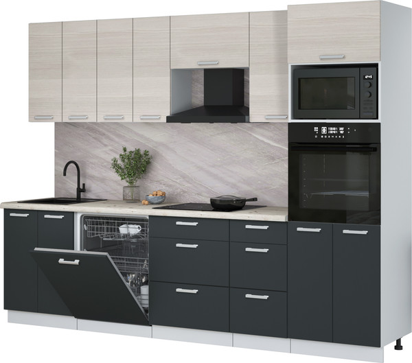 Кухонный гарнитур Интерлиния Мила Лайт 2.8-ПМ1 - фото