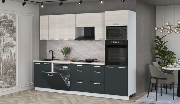 Кухонный гарнитур Интерлиния Мила Лайт 2.8-ПМ1