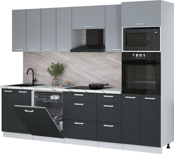 Кухонный гарнитур Интерлиния Мила Лайт 2.8-ПМ1 - фото