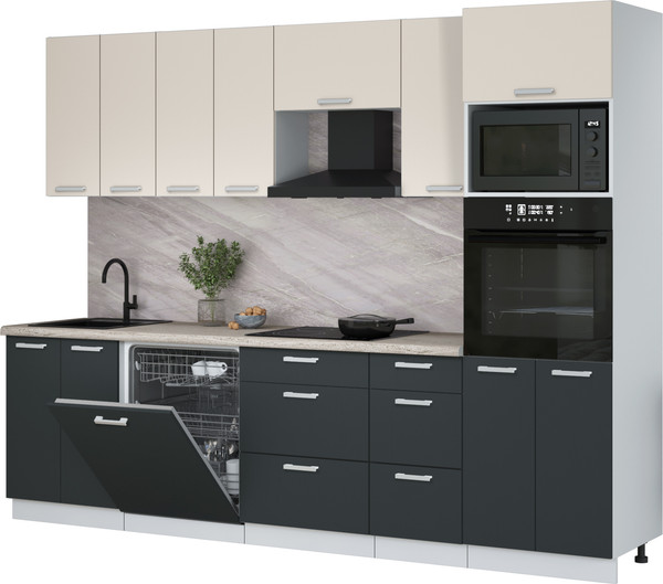 Кухонный гарнитур Интерлиния Мила Лайт 2.8-ПМ1 - фото