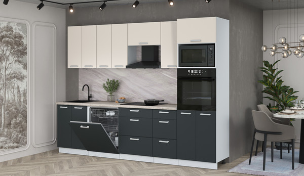 Кухонный гарнитур Интерлиния Мила Лайт 2.8-ПМ1