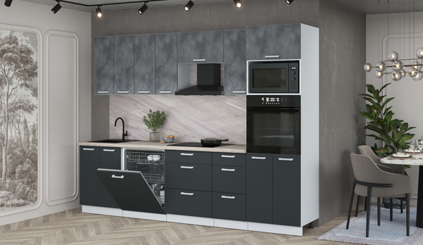 Кухонный гарнитур Интерлиния Мила Лайт 2.8-ПМ1