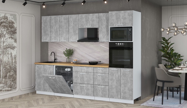 Кухонный гарнитур Интерлиния Мила Лайт 2.8-ПМ1