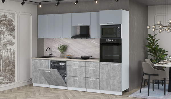 Кухонный гарнитур Интерлиния Мила Лайт 2.8-ПМ1