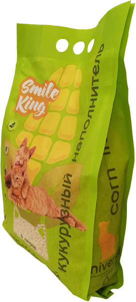 Наполнитель для туалета Smile King Кукурузный универсальный / SK-004