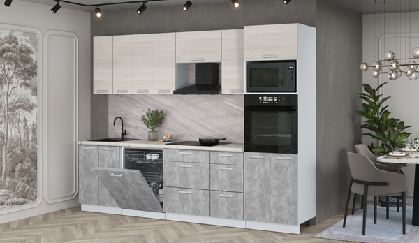 Кухонный гарнитур Интерлиния Мила Лайт 2.8-ПМ1