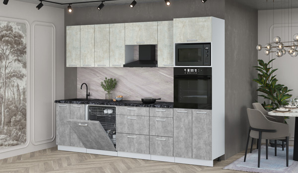 Кухонный гарнитур Интерлиния Мила Лайт 2.8-ПМ1