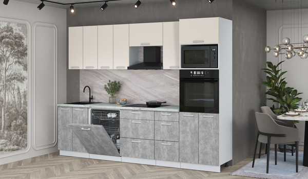 Кухонный гарнитур Интерлиния Мила Лайт 2.8-ПМ1