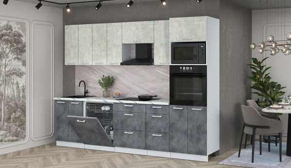 Кухонный гарнитур Интерлиния Мила Лайт 2.8-ПМ1