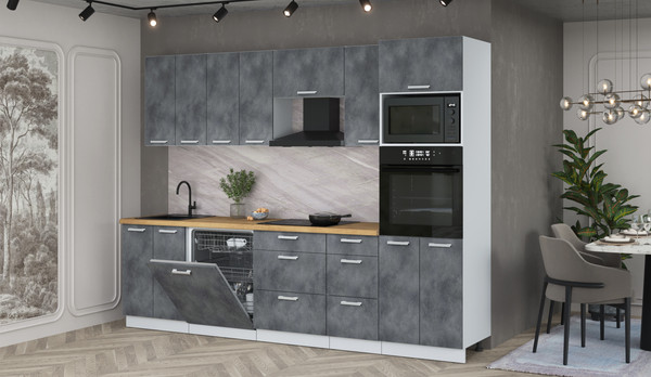 Кухонный гарнитур Интерлиния Мила Лайт 2.8-ПМ1