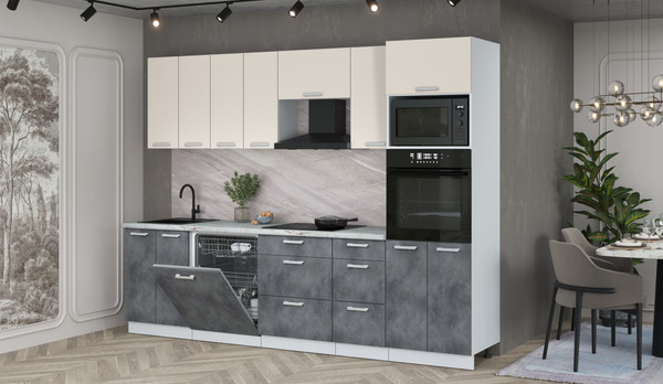 Кухонный гарнитур Интерлиния Мила Лайт 2.8-ПМ1