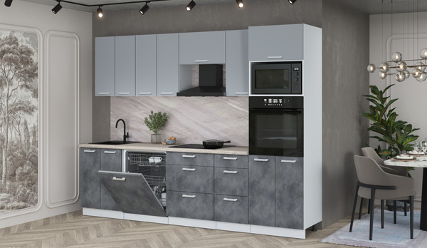 Кухонный гарнитур Интерлиния Мила Лайт 2.8-ПМ1