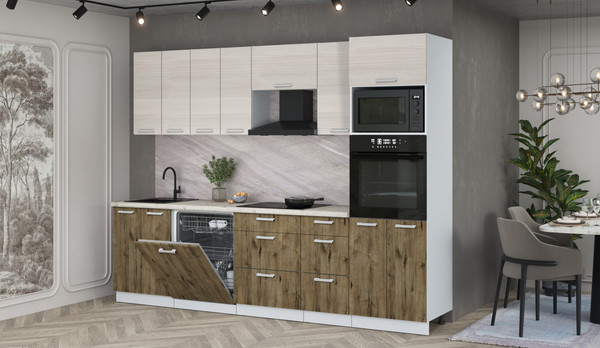 Кухонный гарнитур Интерлиния Мила Лайт 2.8-ПМ1