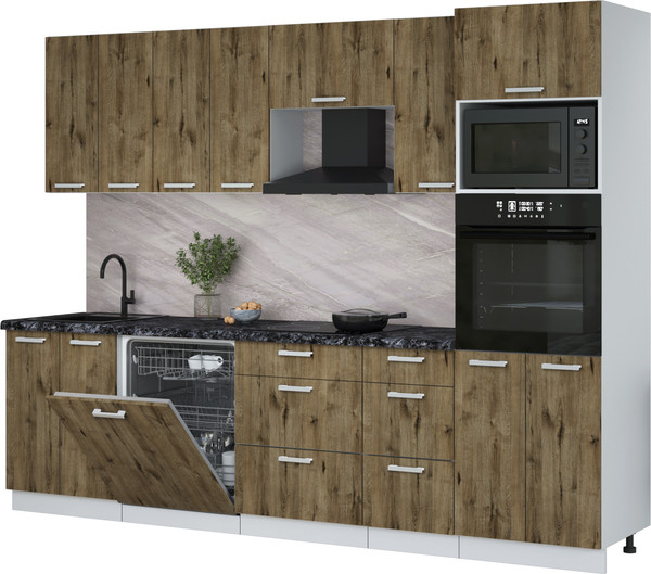 Кухонный гарнитур Интерлиния Мила Лайт 2.8-ПМ1 - фото