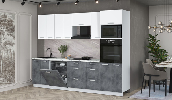 Кухонный гарнитур Интерлиния Мила Лайт 2.8-ПМ1