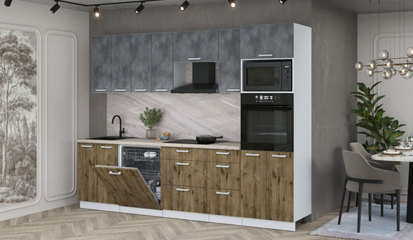 Кухонный гарнитур Интерлиния Мила Лайт 2.8-ПМ1