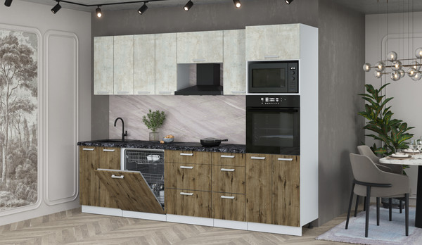 Кухонный гарнитур Интерлиния Мила Лайт 2.8-ПМ1