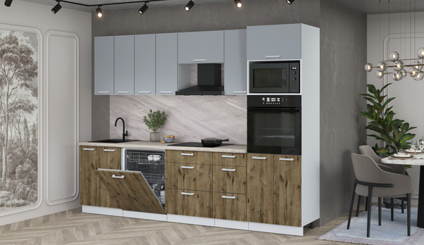 Кухонный гарнитур Интерлиния Мила Лайт 2.8-ПМ1