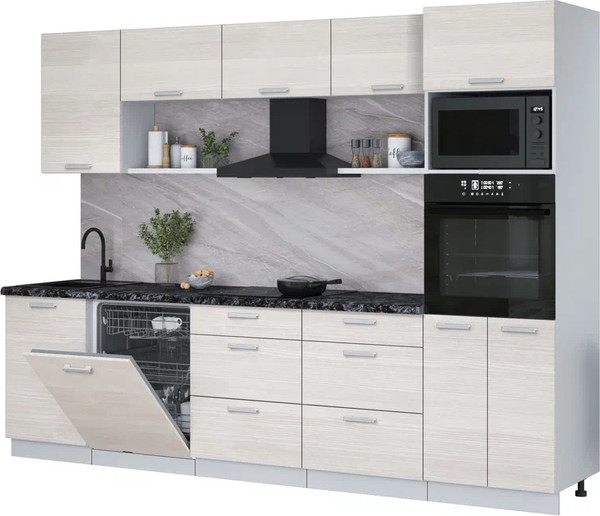 Кухонный гарнитур Интерлиния Мила Лайт 2.9-ПМ1 - фото