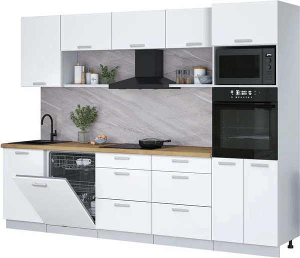 Кухонный гарнитур Интерлиния Мила Лайт 2.9-ПМ1 - фото