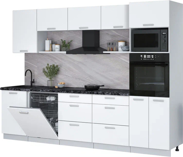 Кухонный гарнитур Интерлиния Мила Лайт 2.9-ПМ1 - фото