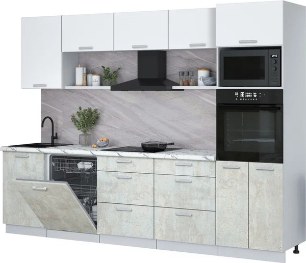 Кухонный гарнитур Интерлиния Мила Лайт 2.9-ПМ1 - фото