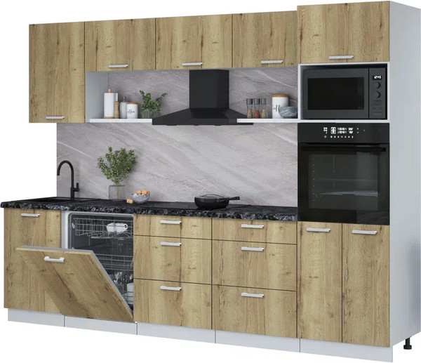 Кухонный гарнитур Интерлиния Мила Лайт 2.9-ПМ1 - фото