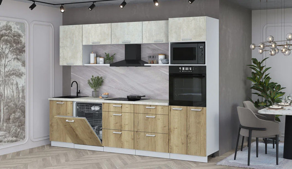 Кухонный гарнитур Интерлиния Мила Лайт 2.9-ПМ1