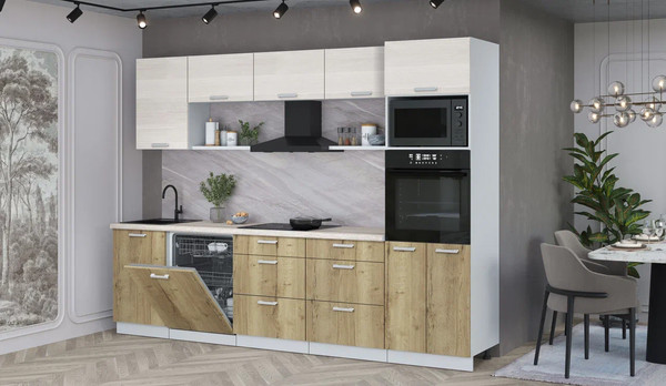 Кухонный гарнитур Интерлиния Мила Лайт 2.9-ПМ1