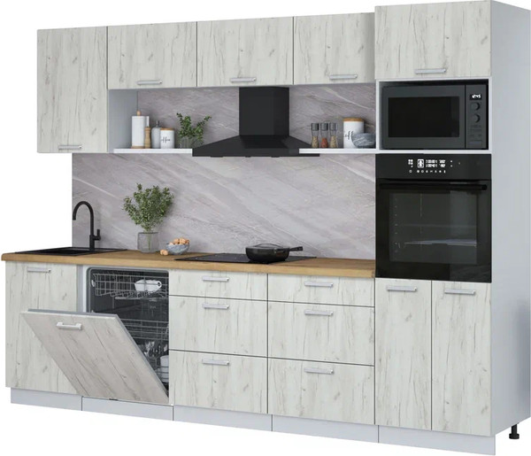 Кухонный гарнитур Интерлиния Мила Лайт 2.9-ПМ1 - фото