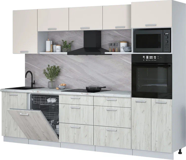 Кухонный гарнитур Интерлиния Мила Лайт 2.9-ПМ1 - фото