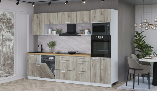 Кухонный гарнитур Интерлиния Мила Лайт 2.9-ПМ1