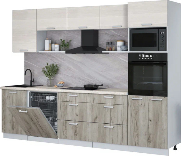 Кухонный гарнитур Интерлиния Мила Лайт 2.9-ПМ1 - фото