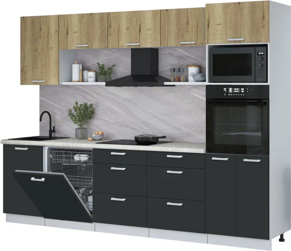 Кухонный гарнитур Интерлиния Мила Лайт 2.9-ПМ1 - фото