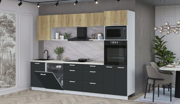 Кухонный гарнитур Интерлиния Мила Лайт 2.9-ПМ1