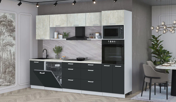 Кухонный гарнитур Интерлиния Мила Лайт 2.9-ПМ1