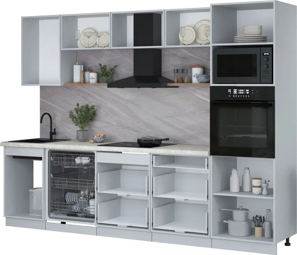 Кухонный гарнитур Интерлиния Мила Лайт 2.9-ПМ1