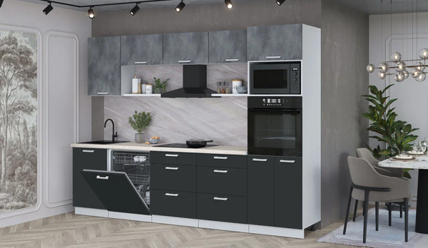 Кухонный гарнитур Интерлиния Мила Лайт 2.9-ПМ1