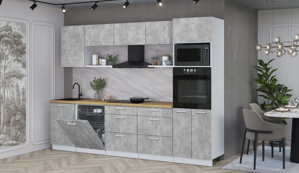 Кухонный гарнитур Интерлиния Мила Лайт 2.9-ПМ1