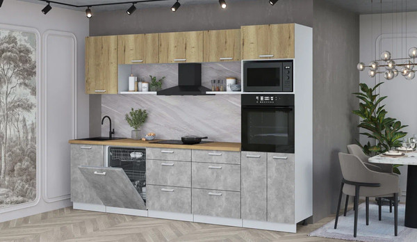 Кухонный гарнитур Интерлиния Мила Лайт 2.9-ПМ1