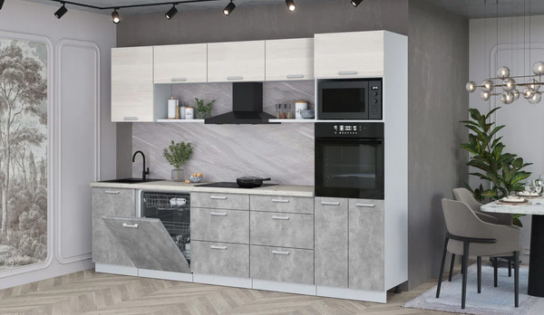 Кухонный гарнитур Интерлиния Мила Лайт 2.9-ПМ1