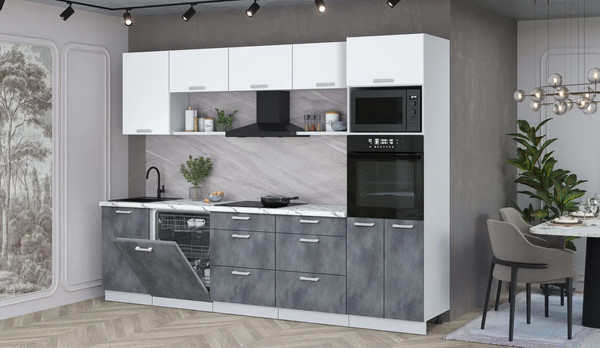 Кухонный гарнитур Интерлиния Мила Лайт 2.9-ПМ1