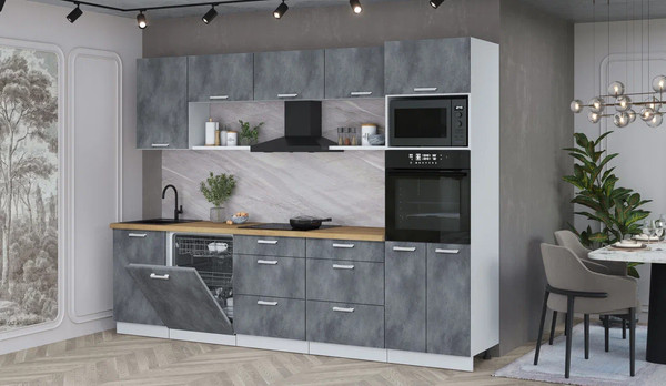 Кухонный гарнитур Интерлиния Мила Лайт 2.9-ПМ1