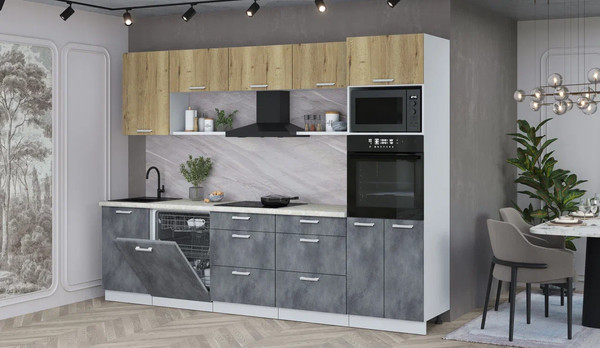 Кухонный гарнитур Интерлиния Мила Лайт 2.9-ПМ1