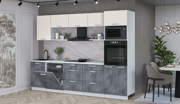 Кухонный гарнитур Интерлиния Мила Лайт 2.9-ПМ1