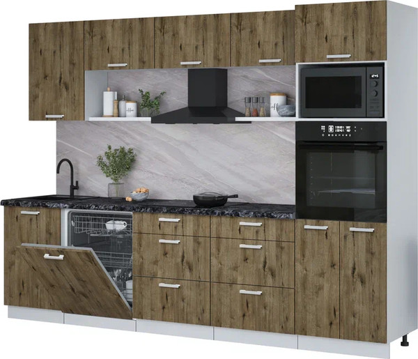 Кухонный гарнитур Интерлиния Мила Лайт 2.9-ПМ1 - фото