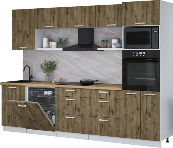 Кухонный гарнитур Интерлиния Мила Лайт 2.9-ПМ1 - фото